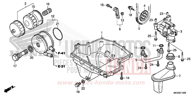 OELWANNE/OELPUMPE von CBR1000RR „Fireblade“ ROSS WHITE (NH196) von 2016